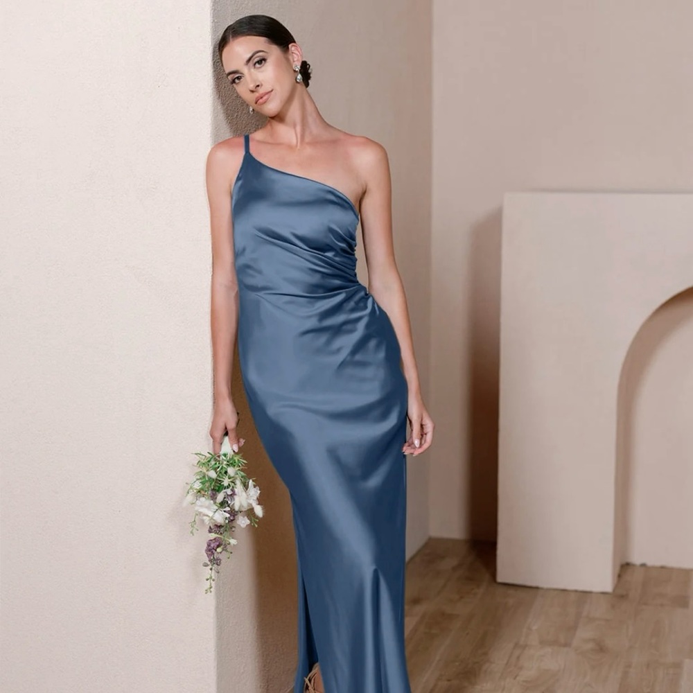 Jade Satin Dress (Revelry)